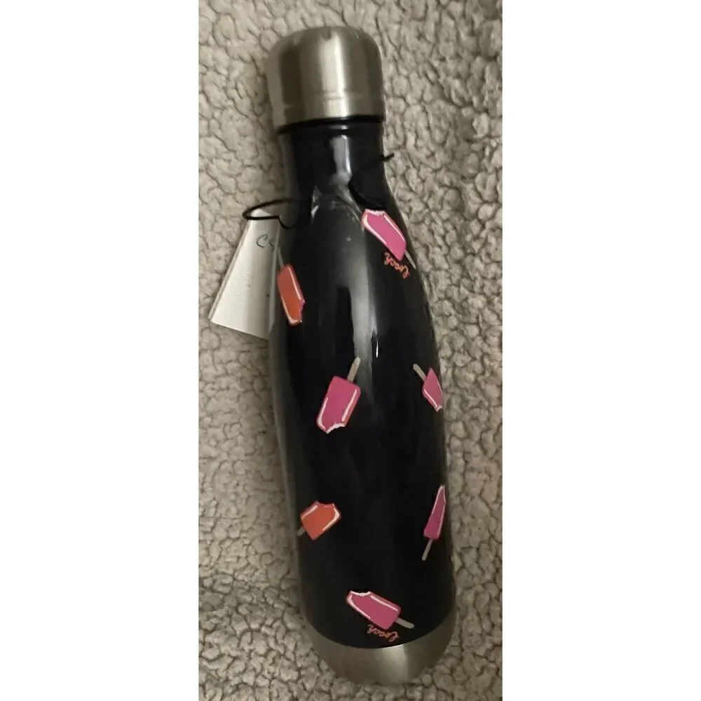 RARE-Coach Water Bottle With Popsicle Print 17 Oz NWT